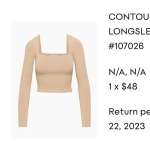 NWT Aritzia CONTOUR SQUARENECK
LONGSLEEVE